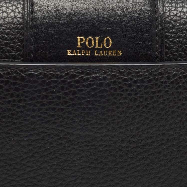 Pre Owned Polo Ralph Lauren Black Leather Lennox Shoulder Bag