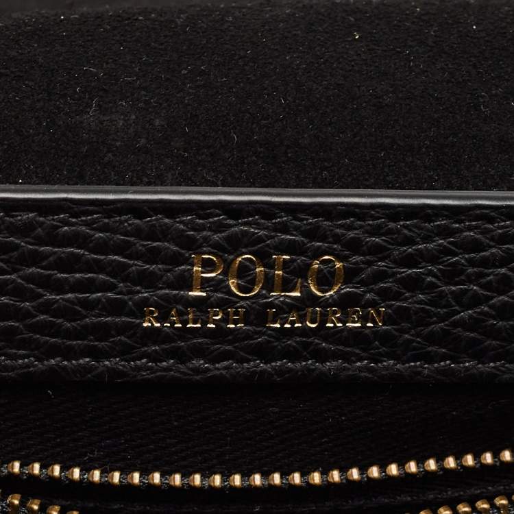 Pre Owned Polo Ralph Lauren Black Leather Lennox Shoulder Bag