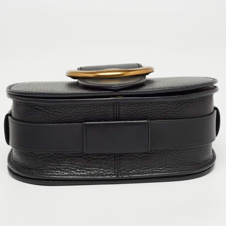 Pre Owned Polo Ralph Lauren Black Leather Lennox Shoulder Bag