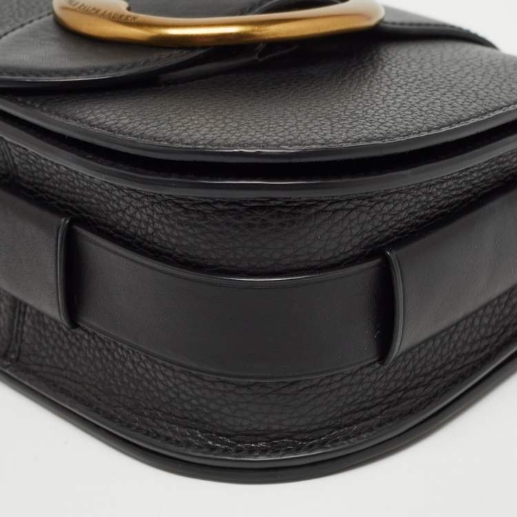 Pre Owned Polo Ralph Lauren Black Leather Lennox Shoulder Bag