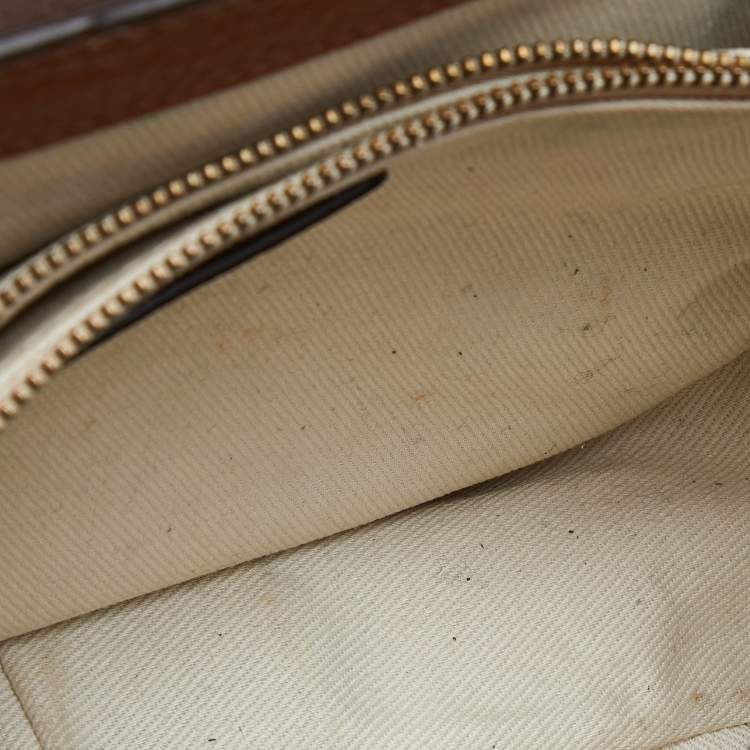 Pre Owned Polo Ralph Lauren Brown Leather Lennox Shoulder Bag