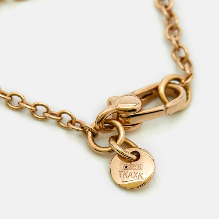Pre Owned Pomellato Nudo Classic Prasiolite Diamonds 18k Two Tone Gold Necklace