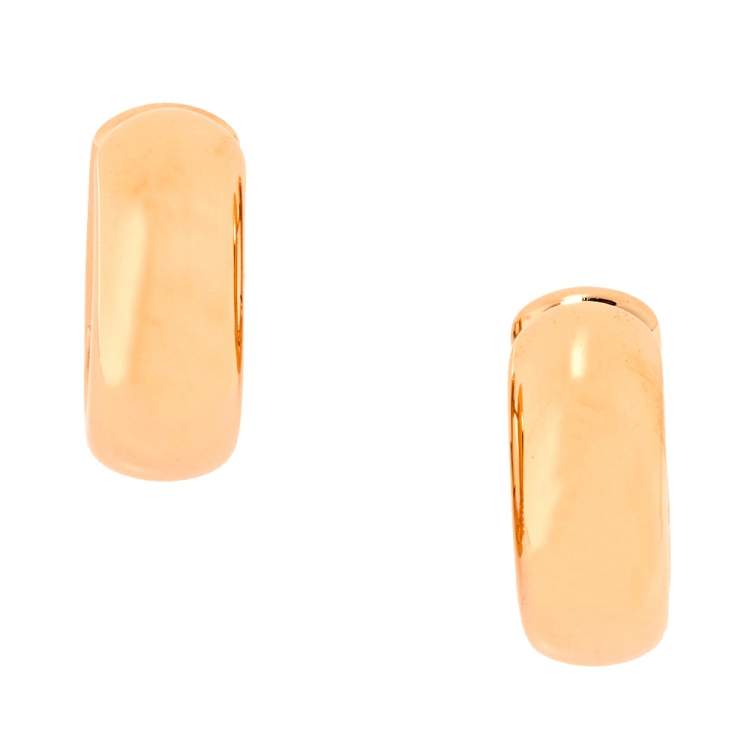 Pre Owned Pomellato Iconica 18K Rose Gold Hoop Earrings