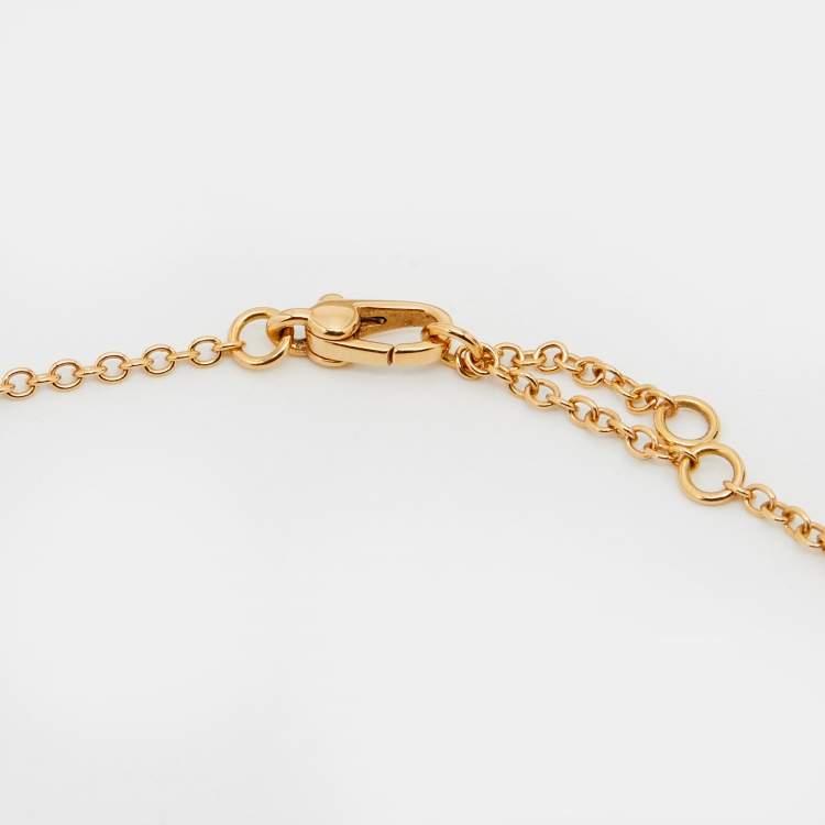 Pre Owned Pomellato Nudo Parsiolite 18k Rose Gold Necklace