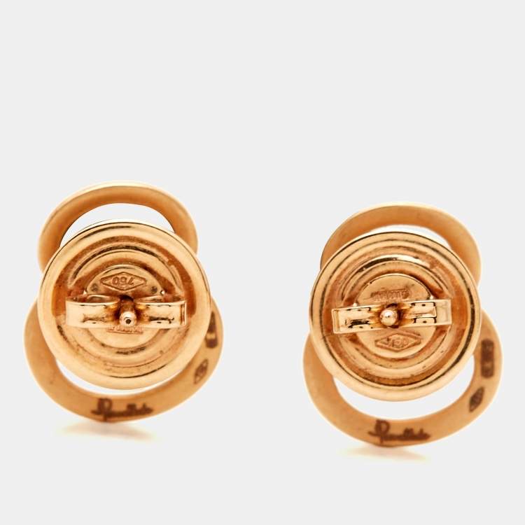 Pre Owned Pomellato Brera Diamonds 18k Rose Gold Earrings