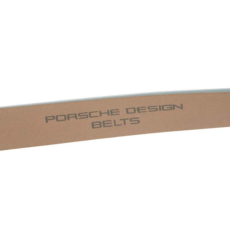Pre Owned Porsche Design Blue Leather Cut Out Metal Belt 95CM