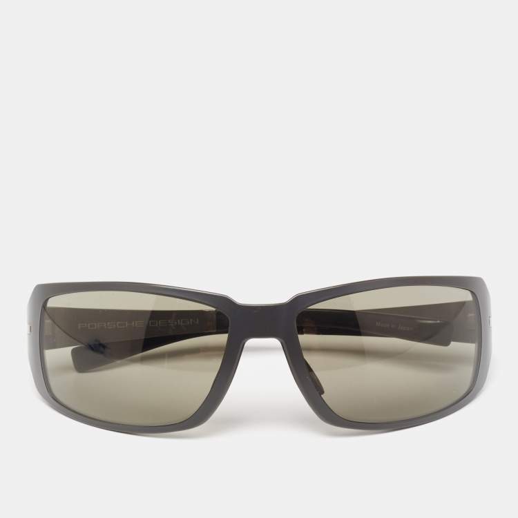Pre Owned Porsche Design 8513 Rectangle Sunglasses 