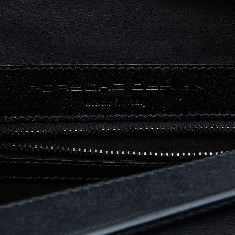Pre Owned Porsche Design Black Leather Medium Twin Satchel