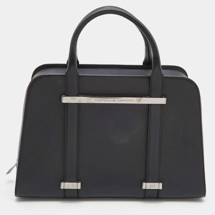 Porsche Design Black Leather Medium Twin Satchel Porsche Design | The ...