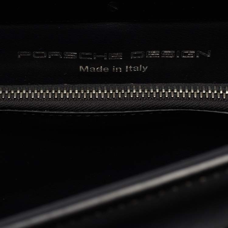 Pre Owned Porsche Design Grey/Shimmer Calfhair and Leather Cut Out Frame Handle Bag