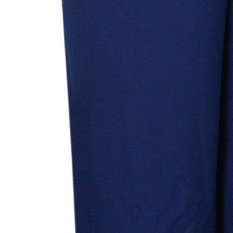 Pre Owned Prabal Gurung Navy Tuxedo Wide Leg Pants M