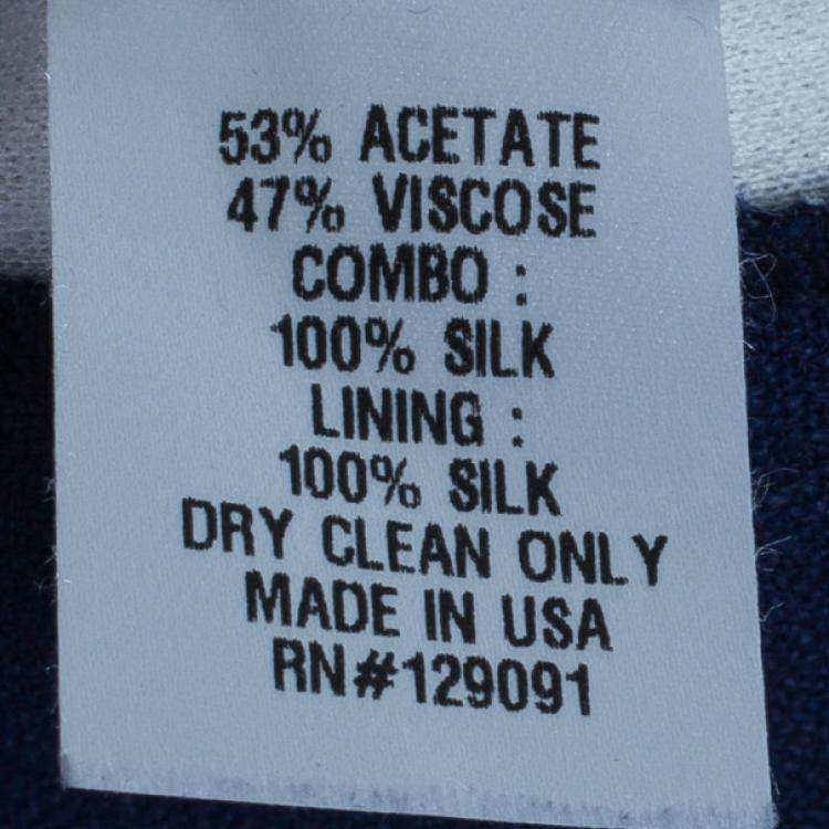 Pre Owned Prabal Gurung Navy Tuxedo Wide Leg Pants M