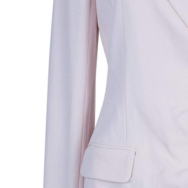 Pre Owned Prabal Gurung Snakeskin Patch Tuxedo Wrap Jacket S