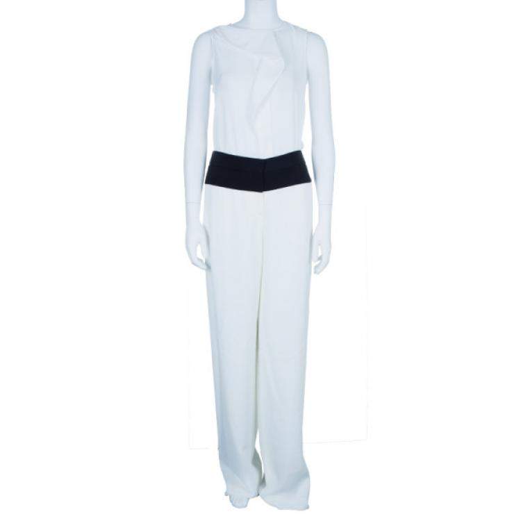 Pre Owned Prabal Gurung Wide Leg Tuxedo Pants M