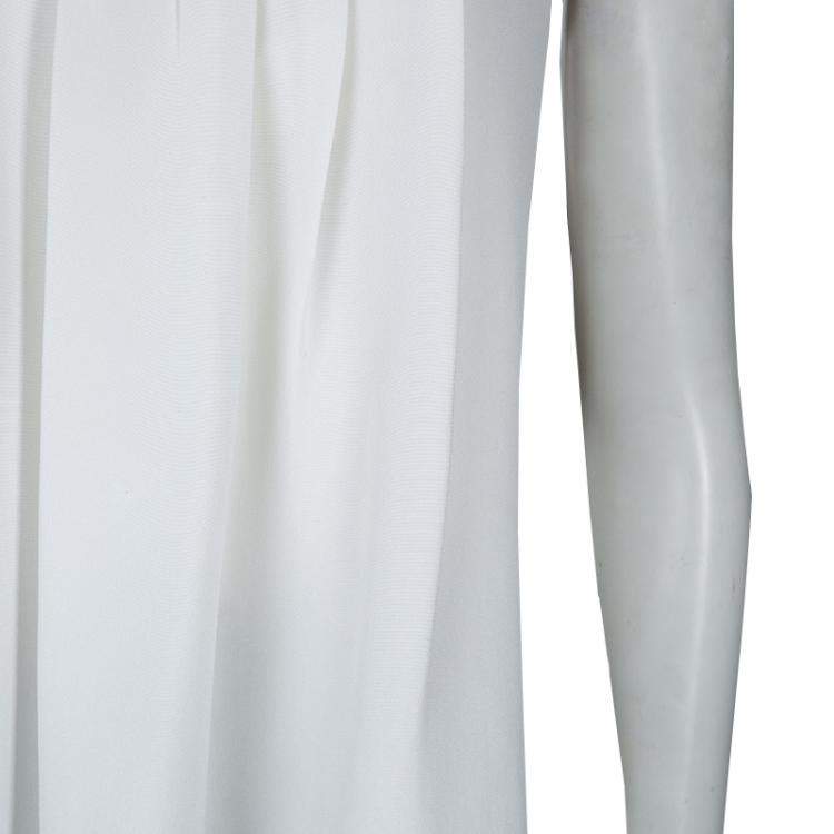 Pre Owned Prabal Gurung White Silk Rose Applique Detail Sleeveless Top S