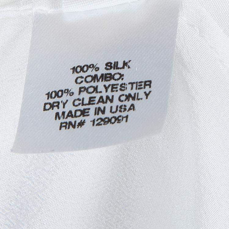 Pre Owned Prabal Gurung White Lace Insert Sleeveless Top S