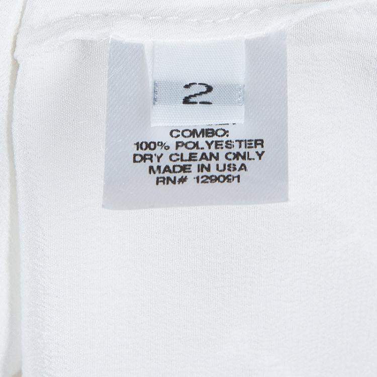 Pre Owned Prabal Gurung White Lace Insert Sleeveless Top S