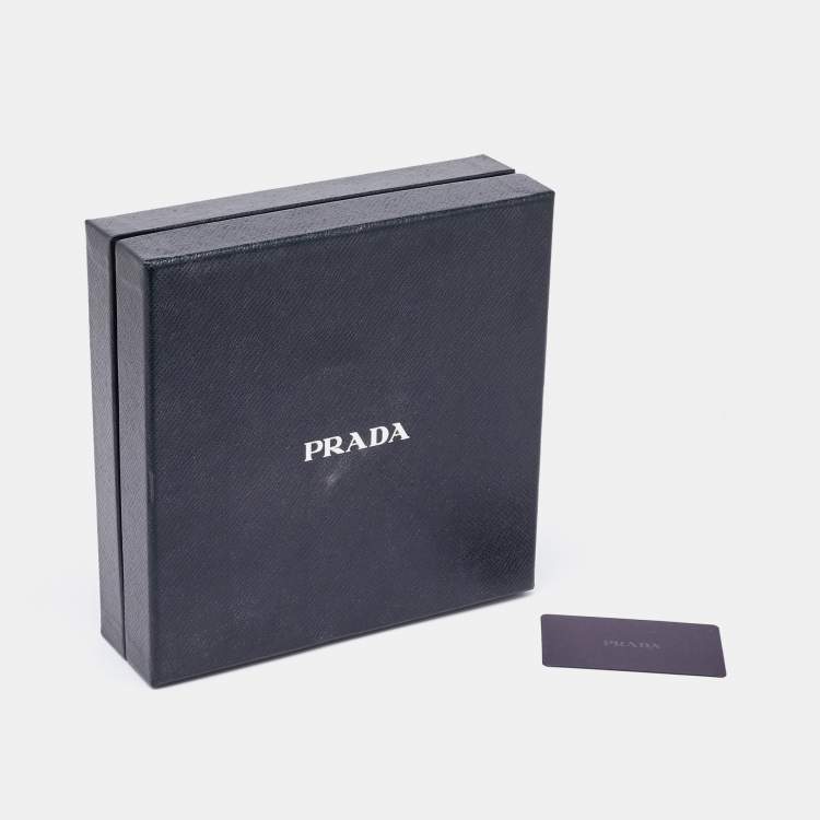 Pre Owned Prada Grey Crystal Embellished Satin Headband