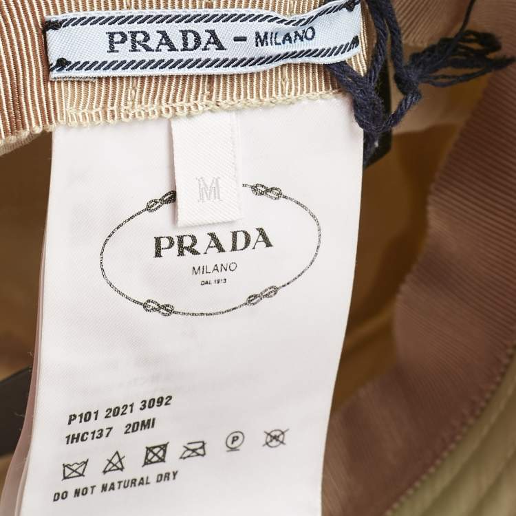 Pre Owned Prada Mint Green Re-Nylon Bucket Hat M