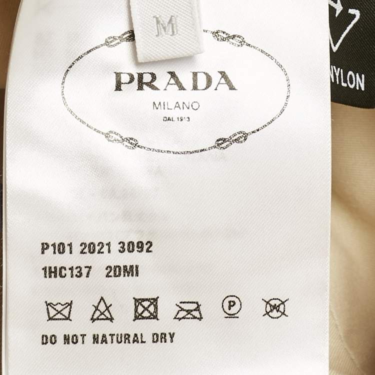 Pre Owned Prada Mint Green Re-Nylon Bucket Hat M