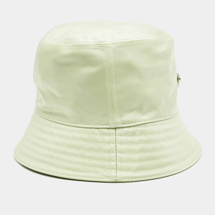 Pre Owned Prada Mint Green Re-Nylon Bucket Hat M