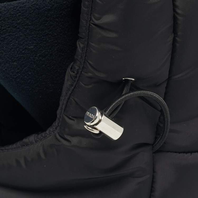 Pre Owned Prada Black Nylon Buckle Detail Balaclava M