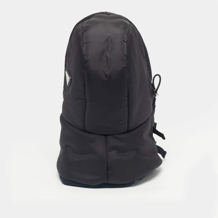 Pre Owned Prada Black Nylon Buckle Detail Balaclava M