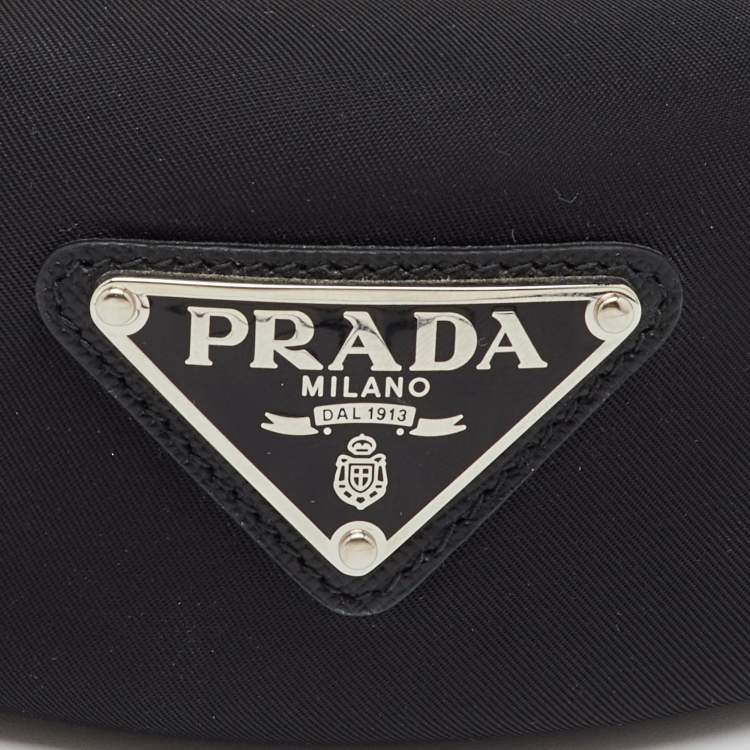 Pre Owned Prada Black Logo Re-Nylon Headband 
