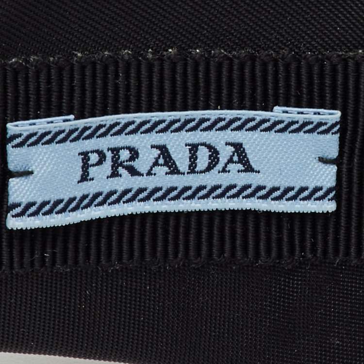 Pre Owned Prada Black Logo Re-Nylon Headband 