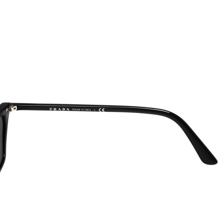 مملوكة مسبقًا Prada Black/Grey SPR 19U Cat Eye Sunglasses