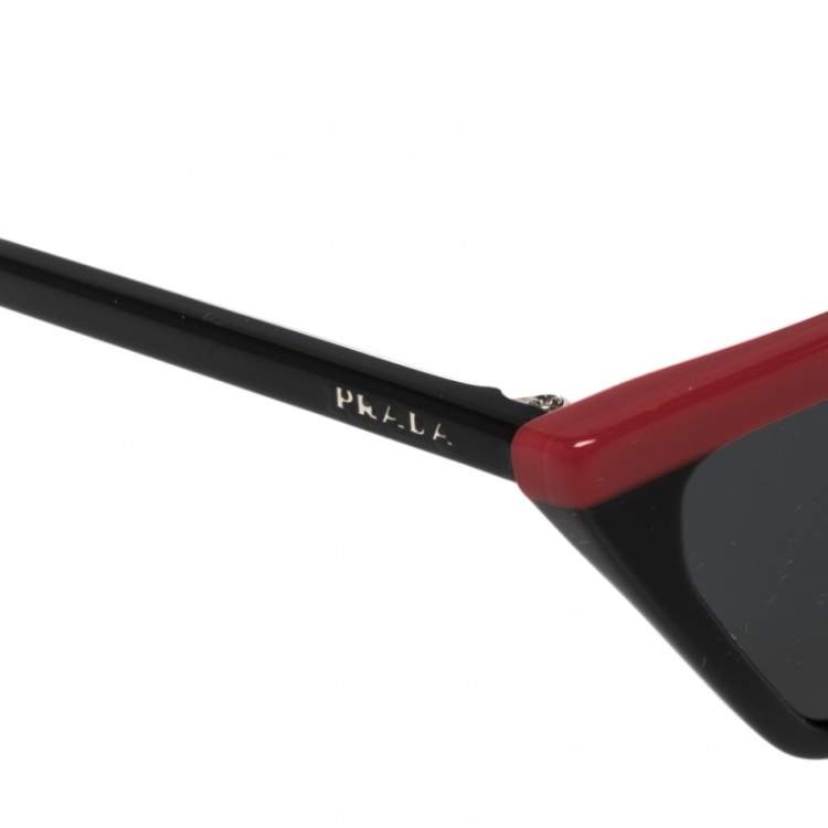 مملوكة مسبقًا Prada Red/Grey SPR 19U Cat Eye Sunglasses