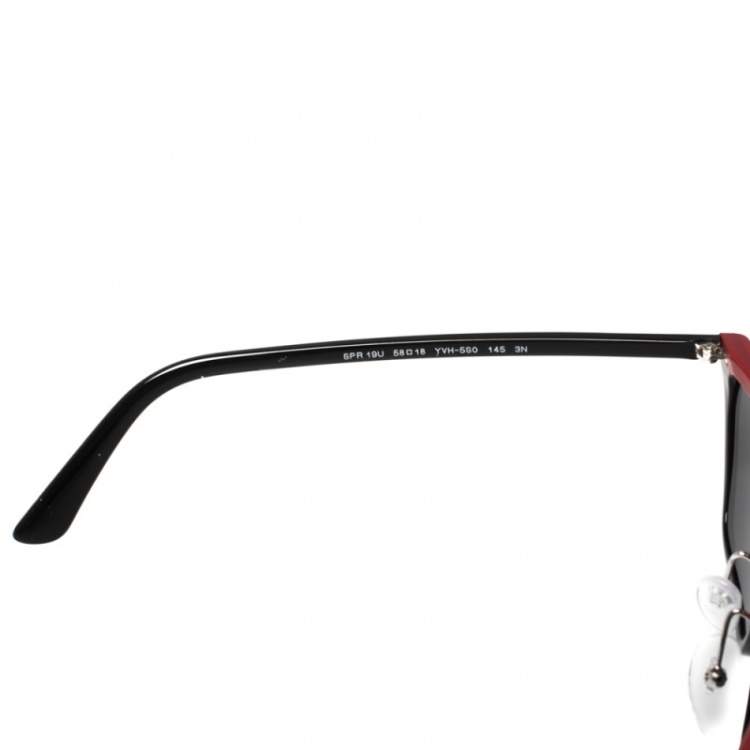 مملوكة مسبقًا Prada Red/Grey SPR 19U Cat Eye Sunglasses