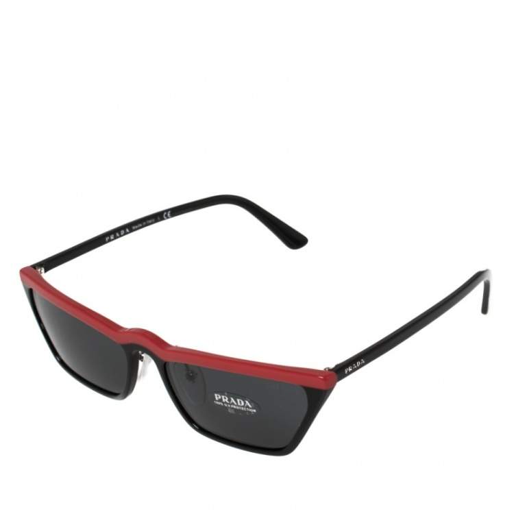 مملوكة مسبقًا Prada Red/Grey SPR 19U Cat Eye Sunglasses