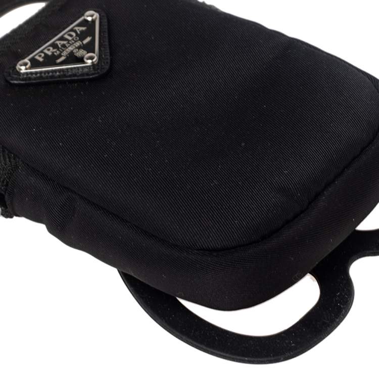 Pre Owned Prada Black Nylon Cellphone Case