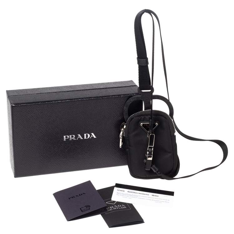 Pre Owned Prada Black Nylon Cellphone Case