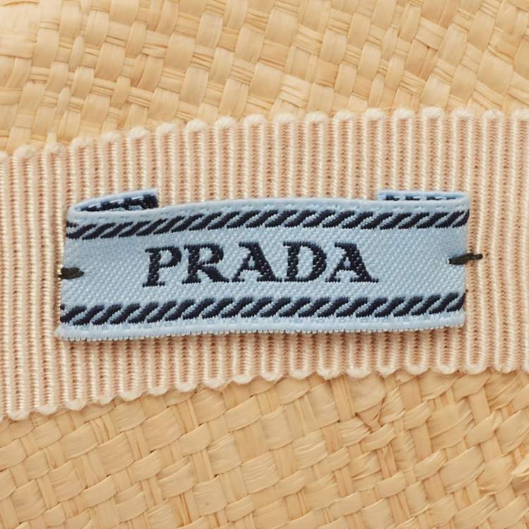 Pre Owned Prada Beige Wicker Wide Hairband