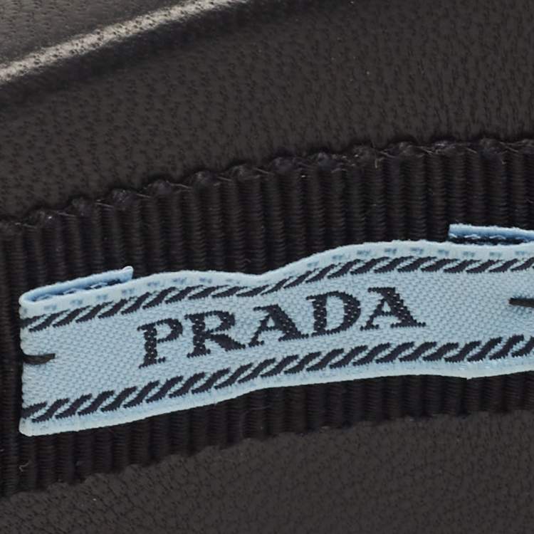 Pre Owned Prada Black Studded Leather Headband