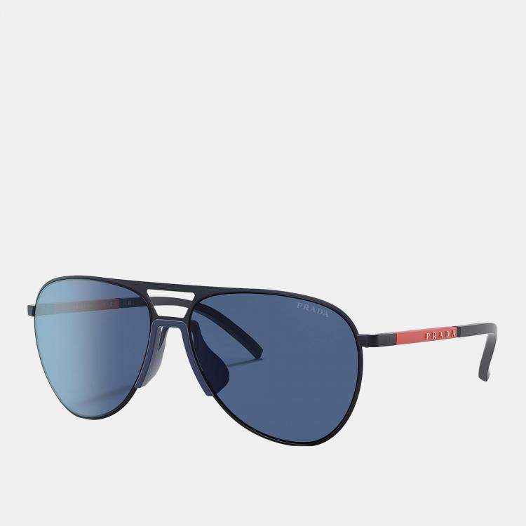 Prada blue best sale aviator sunglasses