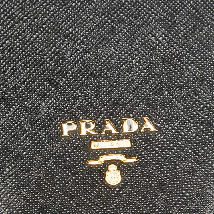 Pre Owned Prada Black Saffiano Leather iPhone 14 Case