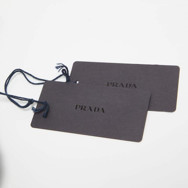 Pre Owned Prada Black Patterned Wool Socks S