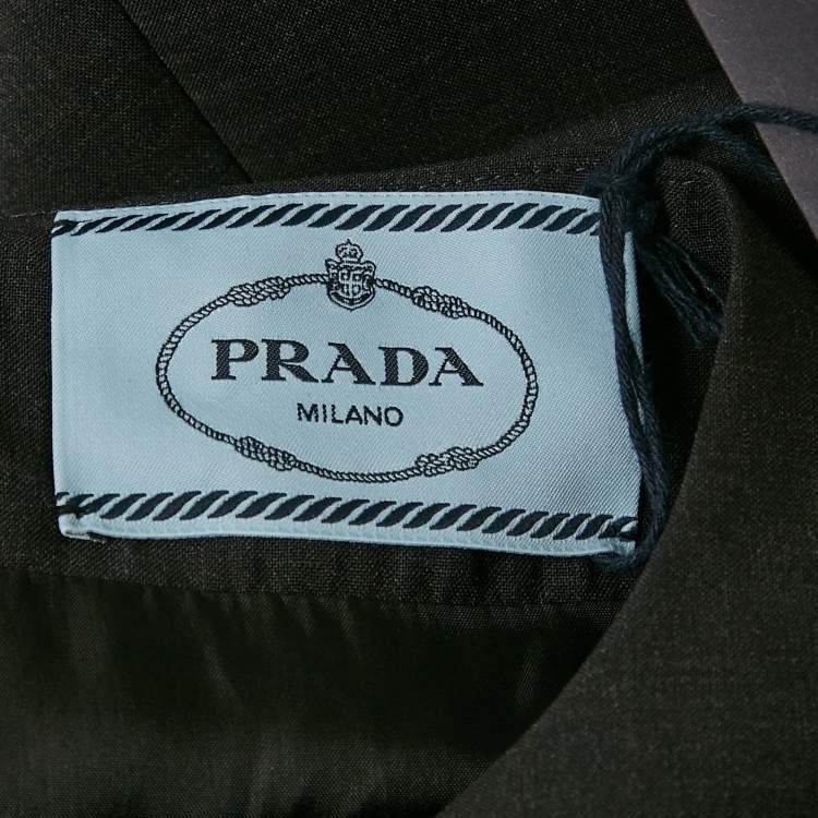Pre Owned Prada Grey Wool Cami Mini Dress S