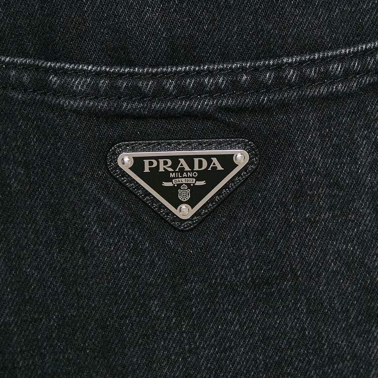 Pre Owned Prada Black Washed Denim Jeans M Waist 29"