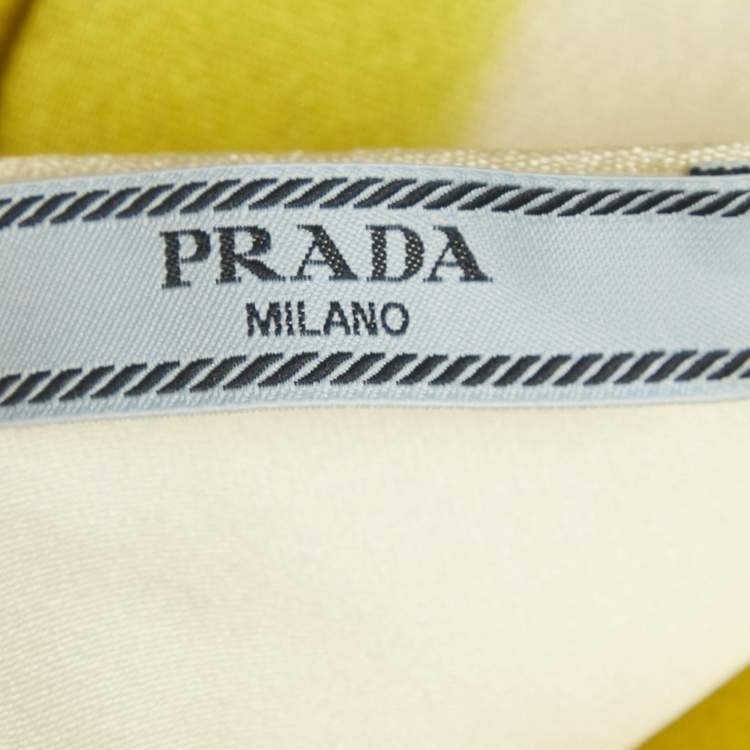 Pre Owned Prada Green Silk Blend Sleeveless Top S