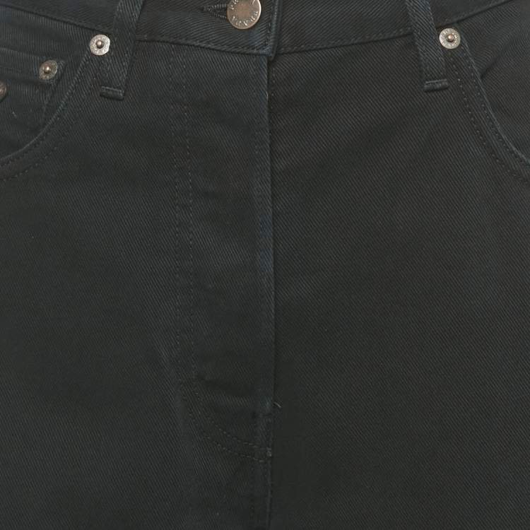Pre Owned Prada Black Denim Barrel Leg Jeans S/Waist 30"