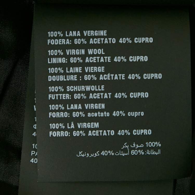 Pre Owned Prada Grey Wool Wide Leg Trousers XS