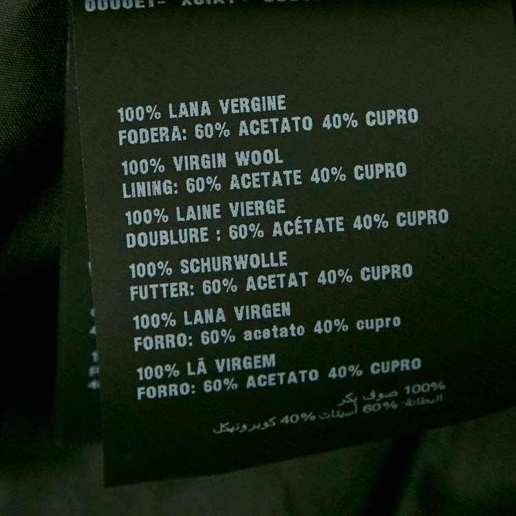 مملوكة مسبقًا Prada Grey Wool Pleated Formal Trousers XS