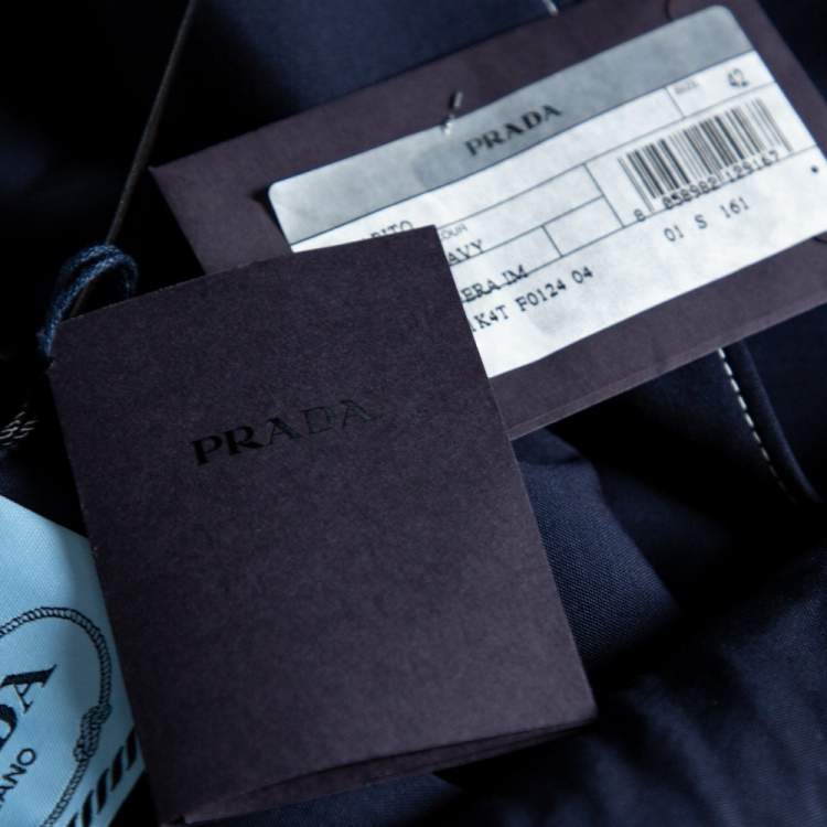 Pre Owned Prada Navy Blue Wool Sleeveless Midi Dress M 