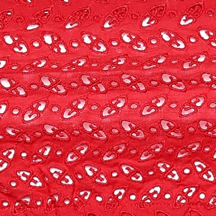 Pre Owned Prada Red Cutwork Lace Strapless Bustier S