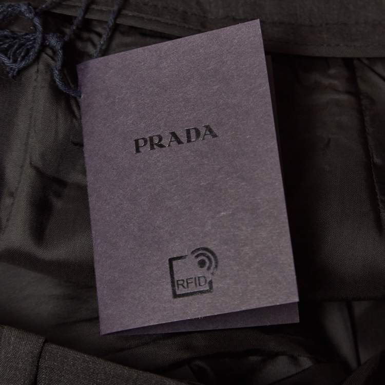 مملوكة مسبقًا Prada Grey Mohair Pencil Skirt S