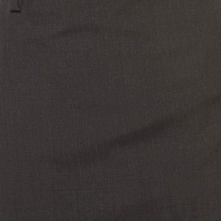 مملوكة مسبقًا Prada Grey Mohair Pencil Skirt S